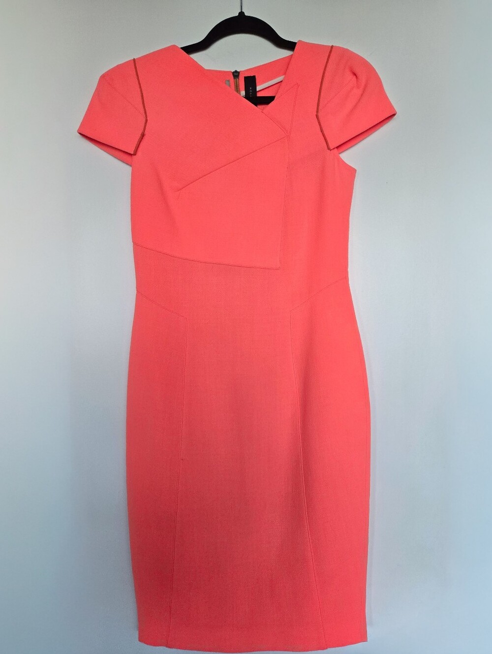 Roland Mouret Asymmetric Crepe Sheath Dress 6